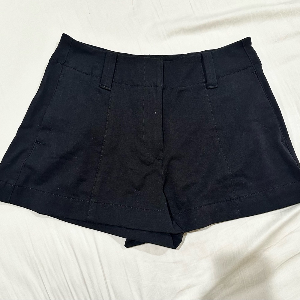 American Eagle High-Rise Black Trouser Shorts